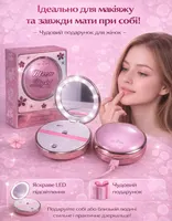 Зеркало Xiaomi Beslam с LED подсветкой и клипсой косметическое для макияжа с держателем смартфона — фото 2