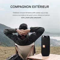 Портативная Bluetooth колонка T&G сабвуфер IPX4 TWS стерео звук для улицы дома черная — фото 8
