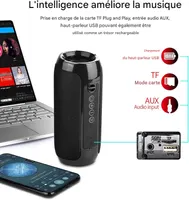 Портативная Bluetooth колонка T&G сабвуфер IPX4 TWS стерео звук для улицы дома черная — фото 9
