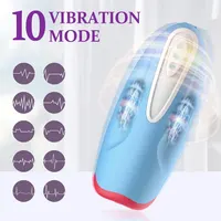Automatic Electric Masturbator Cup, Masturbating Men with 10 Vibration Modes 42°C, Pocket Pussy Stimulator 3D Realistic Oral Sex Cup Sex Toy for Men