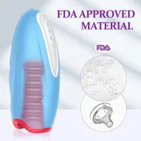 Automatic Electric Masturbator Cup, Masturbating Men with 10 Vibration Modes 42°C, Pocket Pussy Stimulator 3D Realistic Oral Sex Cup Sex Toy for Men — фото 2