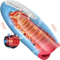 Automatic Electric Masturbator Cup, Masturbating Men with 10 Vibration Modes 42°C, Pocket Pussy Stimulator 3D Realistic Oral Sex Cup Sex Toy for Men — фото 6