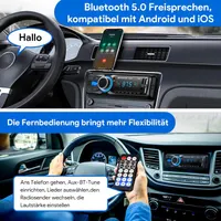 Автомагнітола 1DIN CENXINY Bluetooth FM MP3 2xUSB SD AUX пульт для автомобіля — фото 7