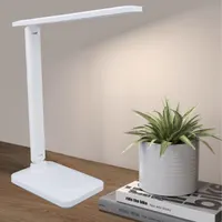 LED Desk Lamp, ABS Stepless Dimming 3 Lighting Modes Foldable Rotate Eye Protection Table Light USB Charging for Reading Study Bedroom Office — фото 6