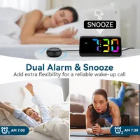 Вибро будильник Netzu Bed Shaker RGB подсветка 2 времени громкий сигнал для крепкого сна — фото 2