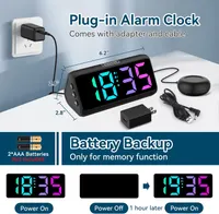 Вибро будильник Netzu Bed Shaker RGB подсветка 2 времени громкий сигнал для крепкого сна — фото 8