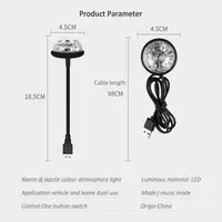 Ambient Light Hose Atmosphere Light Car USB Mini Disco Ball Light Multicolour Car Ambient Light Indoor Decoration Light Strobe Light — фото 4