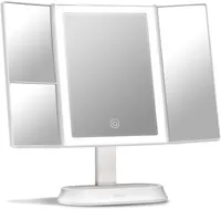 LED зеркало Fancii Sora для макияжа трехстворчатое сенсорное увеличение 5x 7x подсветка диммер — фото 3