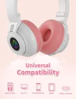 TRAXX LED Cat Light Up Ear Headphones Pink 3.5 mm — фото 4