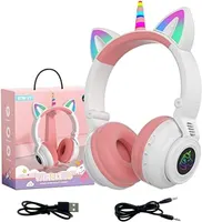 TRAXX LED Cat Light Up Ear Headphones Pink 3.5 mm — фото 6