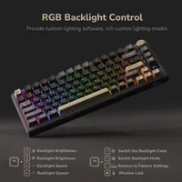 Механічна клавіатура RK Royal Kludge M75 бездротова OLED 75 відсотків Red Switch — фото 7
