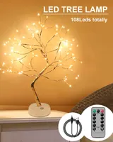 LED світильник дерево бонсай декоративний 108 LED USB батарейки сенсорний тепле світло — фото 3