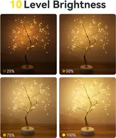 LED світильник дерево бонсай декоративний 108 LED USB батарейки сенсорний тепле світло — фото 4