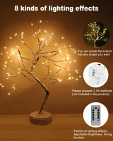 LED світильник дерево бонсай декоративний 108 LED USB батарейки сенсорний тепле світло — фото 5