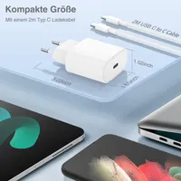 Зарядное устройство 25W USB C для Samsung Galaxy быстрая зарядка PPS кабель 2м — фото 4