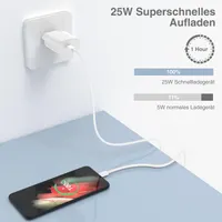 Зарядний пристрій 25W USB C для Samsung Galaxy швидка зарядка PPS кабель 2м — фото 2