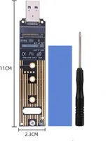 Адаптер для M2 NVMe SSD USB 3.1 корпус 2230 2280 M Key алюміній швидкий — фото 2