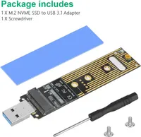 Адаптер для M2 NVMe SSD USB 3.1 корпус 2230 2280 M Key алюміній швидкий — фото 5