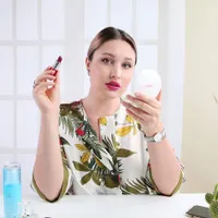 Компактне дзеркало для макіяжу TOUCHBeauty з LED-підсвічуванням (1x/2x збільшення, USB зарядка), Чорне — фото 6