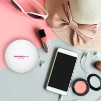 Компактное зеркало для макияжа TOUCHBeauty с LED-подсветкой (1x/2x увеличение, USB зарядка), Черное — фото 5