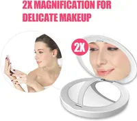 Makeup Mirrors By TOUCHBeauty 1x/2x Magnifying Makeup Mirrors with Light Rechargeable Makeup Mirror Compact & Ultrathin for Travel — фото 4