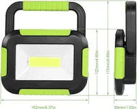 LE Кемпінговий LED ліхтар-прожектор, 1000 Люмен, 4400mAh Power Bank, Вологозахист, Зелений — фото 4