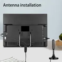 Портативний телевізор KCR 14 дюймів DVB-T2 12V 220V HDMI USB для авто і дому чорний