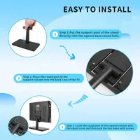 Портативний телевізор KCR 14 дюймів DVB-T2 12V 220V HDMI USB для авто і дому чорний — фото 2