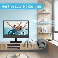 Портативний телевізор KCR 14 дюймів DVB-T2 12V 220V HDMI USB для авто і дому чорний — фото 7