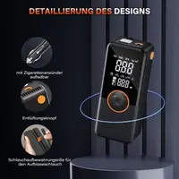 Portable Electric Air Pump with 10000 mAh Battery Compressor, 150 PSI Bicycle Pump Electric with Pressure Gauge / LED Light Suitable — фото 6