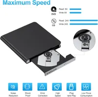 External CD DVD Drive,USB 3.0 & Type-C DVD/CD RW ROM Burner Rewriter,CD Drive Reader with SD/TF & 4 USB Ports,Slim Optical Disc Drive DVD Player for Laptop PC MacBook Pro Air iMac Winodws11/10 Linux