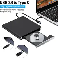 External CD DVD Drive,USB 3.0 & Type-C DVD/CD RW ROM Burner Rewriter,CD Drive Reader with SD/TF & 4 USB Ports,Slim Optical Disc Drive DVD Player for Laptop PC MacBook Pro Air iMac Winodws11/10 Linux — фото 4