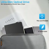 External CD DVD Drive,USB 3.0 & Type-C DVD/CD RW ROM Burner Rewriter,CD Drive Reader with SD/TF & 4 USB Ports,Slim Optical Disc Drive DVD Player for Laptop PC MacBook Pro Air iMac Winodws11/10 Linux — фото 6