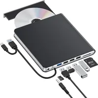 External CD DVD Drive,USB 3.0 & Type-C DVD/CD RW ROM Burner Rewriter,CD Drive Reader with SD/TF & 4 USB Ports,Slim Optical Disc Drive DVD Player for Laptop PC MacBook Pro Air iMac Winodws11/10 Linux — фото 7