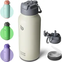 Термопляшка BOTTLE BOTTLE 950 мл з контейнером для таблеток, Сіра — фото 2