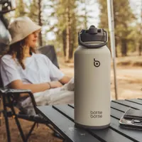 Термопляшка BOTTLE BOTTLE 950 мл з контейнером для таблеток, Сіра — фото 7