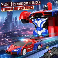 Remote Control Car for Boys 8-12 4-7, 2.4GHz RC Car 1:18 Scale, One-Button Transforming Toy with 360° Spins, LED Lights — фото 4