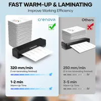 Ламинатор Crenova A4 для горячего и холодного ламинирования, с технологией быстрого нагрева и 10 листами — фото 4