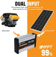 Зарядное устройство ECO-WORTHY DC-DC 12В 20А с MPPT для LiFePO4, AGM, Gel аккумуляторов в автодомах — фото 4
