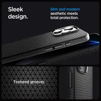 Чехол Spigen Liquid Air для iPhone 16 Pro Max, совместимый с MagSafe, с защитой кнопки камеры, матовый черный — фото 8