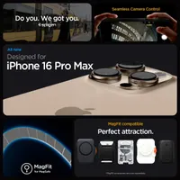 Чохол Spigen Liquid Air для iPhone 16 Pro Max, сумісний з MagSafe, із захистом кнопки камери, матовий чорний — фото 4