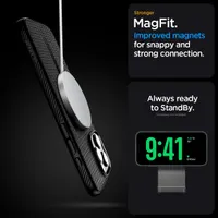 Чохол Spigen Liquid Air для iPhone 16 Pro Max, сумісний з MagSafe, із захистом кнопки камери, матовий чорний — фото 7