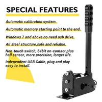 USB-ручник для ПК (64 бит) с датчиком Холла, для сим-рейсинга, совместим с G25/G27/G29/T500 (с зажимом) — фото 7
