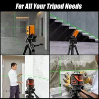 47inch Tripod with Bubble Level and Quick Release Plate,1/4"-20 Screw Mount - Compatible with Laser Level and Camera — фото 7