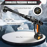Акумуляторна мийка Saker Plus, 500 PSI, з насадкою 6-в-1, шлангом 5м та водонепроникним фартухом — фото 2