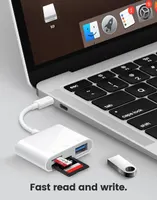 Кардрідер Oyuiasle USB-C для карт SD/MicroSD, для iPhone 15/16, iPad, Mac, ноутбуків — фото 3