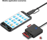 Кардрідер BENFEI 4-в-1, USB 3.0/USB-C, для карт SD, MicroSD, MS, CF, для iPhone та Mac — фото 5