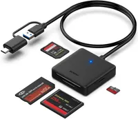 Кардрідер BENFEI 4-в-1, USB 3.0/USB-C, для карт SD, MicroSD, MS, CF, для iPhone та Mac — фото 6
