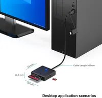 Кардридер BENFEI 4-в-1, USB 3.0/USB-C, для карт SD, MicroSD, MS, CF, для iPhone и Mac