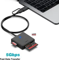 Кардридер BENFEI 4-в-1, USB 3.0/USB-C, для карт SD, MicroSD, MS, CF, для iPhone и Mac — фото 9